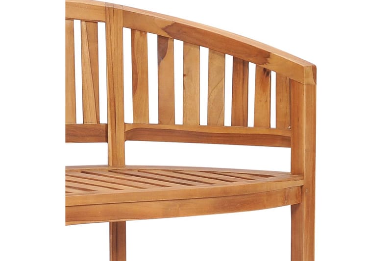 Bananbänk 151 cm massiv teak - Brun - Möbler - Vardagsrum - Stolar & sittmöbler - Sittbänk - Bänk med ryggstöd