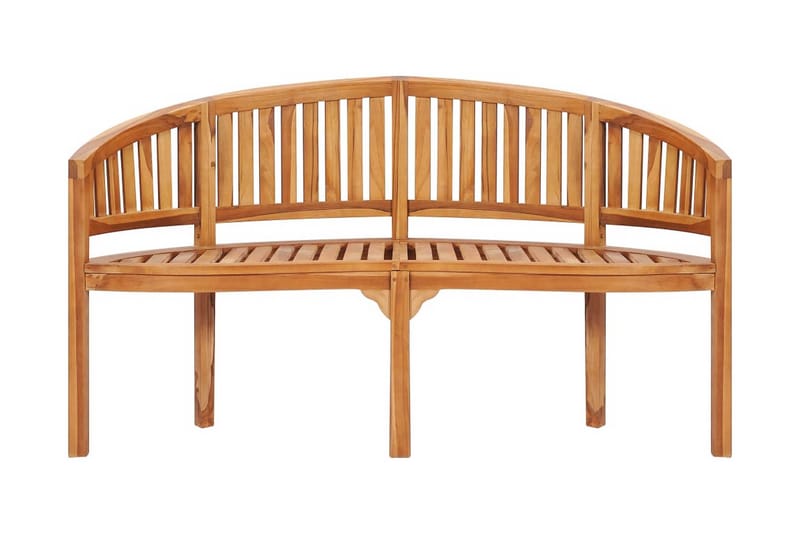 Bananbänk 151 cm massiv teak - Brun - Möbler - Vardagsrum - Stolar & sittmöbler - Sittbänk - Bänk med ryggstöd