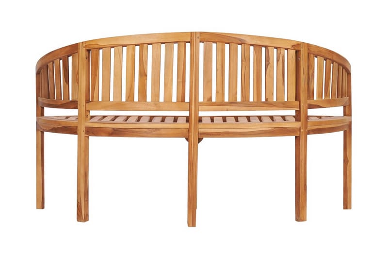 Bananbänk 151 cm massiv teak - Brun - Möbler - Vardagsrum - Stolar & sittmöbler - Sittbänk - Bänk med ryggstöd