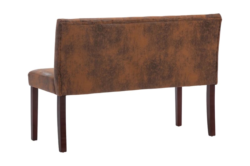 Bänk 120 cm konstmocka brun - Brun - Möbler - Vardagsrum - Stolar & sittmöbler - Sittbänk - Bänk med ryggstöd