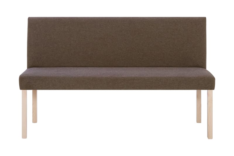 Bänk 139,5 cm polyester brun - Brun - Bänk med ryggstöd