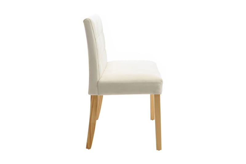 Bänk 140 cm gräddvit tyg - Vit - Möbler - Vardagsrum - Stolar & sittmöbler - Sittbänk - Bänk med ryggstöd
