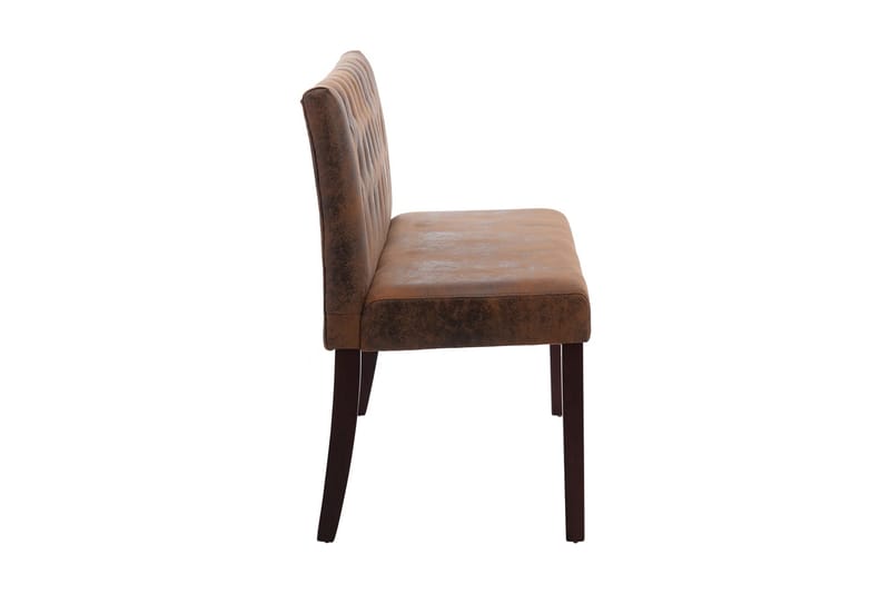 Bänk 148,5 cm konstmocka brun - Brun - Möbler - Vardagsrum - Stolar & sittmöbler - Sittbänk - Bänk med ryggstöd