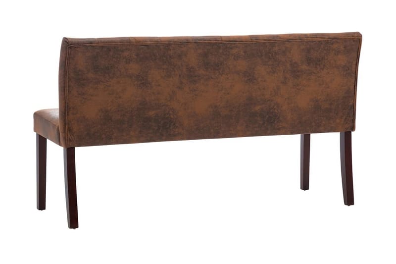 Bänk 148,5 cm konstmocka brun - Brun - Möbler - Vardagsrum - Stolar & sittmöbler - Sittbänk - Bänk med ryggstöd