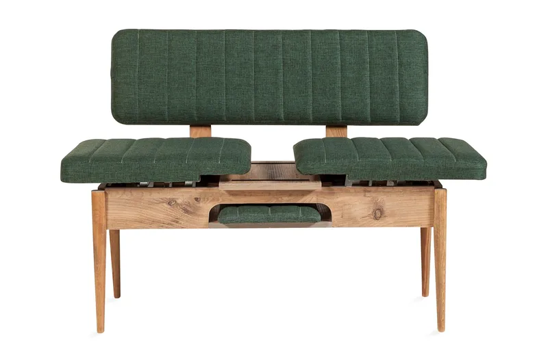 Corralez Bänk 85 cm - Trä/natur/Grön - Möbler - Vardagsrum - Stolar & sittmöbler - Sittbänk - Bänk med ryggstöd