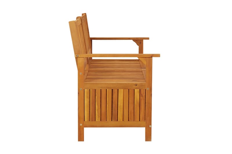 Förvaringsbänk 148 cm massivt akaciaträ - Brun - Möbler - Vardagsrum - Stolar & sittmöbler - Sittbänk - Bänk med ryggstöd
