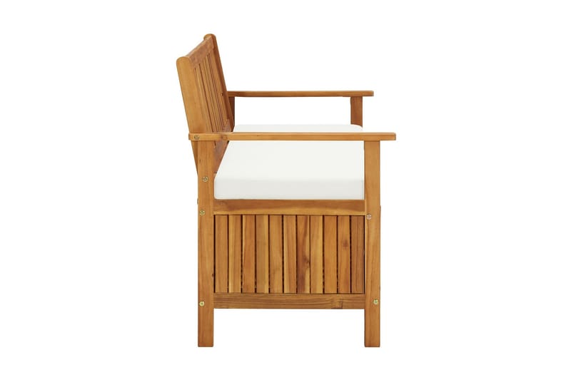 Förvaringsbänk för trädgården akaciaträ 120x63x84 cm - Brun - Möbler - Vardagsrum - Stolar & sittmöbler - Sittbänk - Bänk med ryggstöd