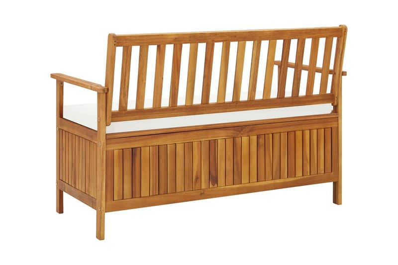 Förvaringsbänk för trädgården akaciaträ 120x63x84 cm - Brun - Möbler - Vardagsrum - Stolar & sittmöbler - Sittbänk - Bänk med ryggstöd