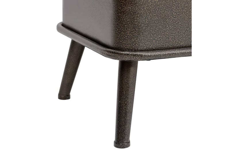 Förvaringsbänk med ryggstöd 110 cm svart konstläder - Svart - Bänk med ryggstöd