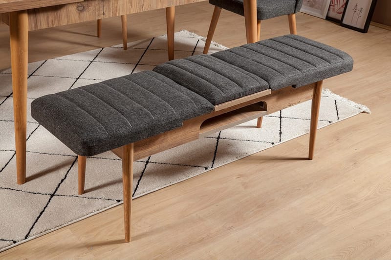 Idehult Bänk 51 cm - Trä/natur/Antracit - Möbler - Vardagsrum - Stolar & sittmöbler - Sittbänk - Bänk med ryggstöd