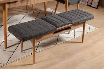 Idehult Bänk 51 cm - Trä/natur/Antracit - Möbler - Vardagsrum - Stolar & sittmöbler - Sittbänk