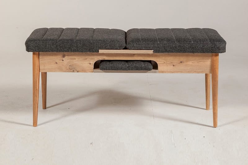 Idehult Bänk 51 cm - Trä/natur/Antracit - Möbler - Vardagsrum - Stolar & sittmöbler - Sittbänk - Bänk med ryggstöd