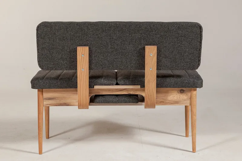 Idehult Bänk 85 cm - Trä/natur/Antracit - Möbler - Vardagsrum - Stolar & sittmöbler - Sittbänk - Bänk med ryggstöd