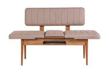 MUNDIN Sittbänk 110 cm Mörkbrun/Grå