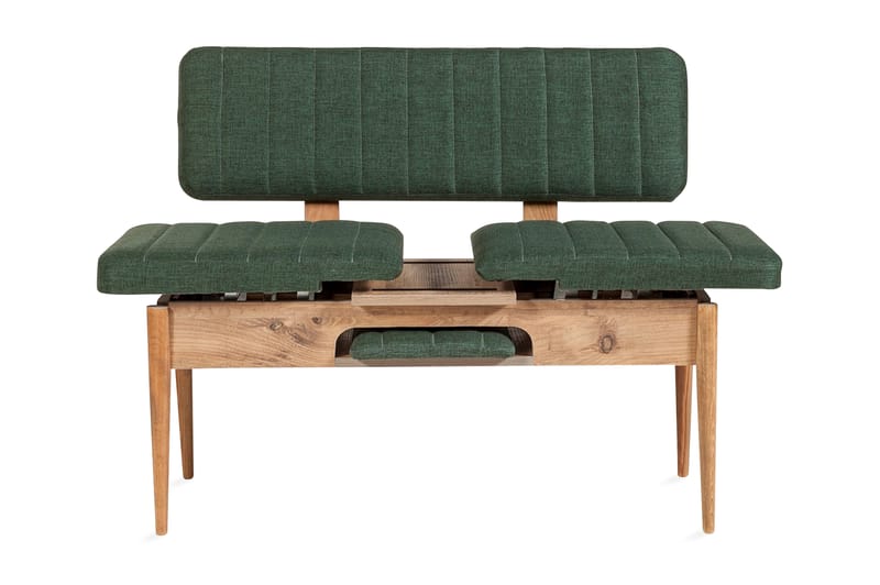 OSENDORF Bänk 85 cm Trä/natur/Grön - Möbler - Vardagsrum - Stolar & sittmöbler - Sittbänk - Bänk med ryggstöd