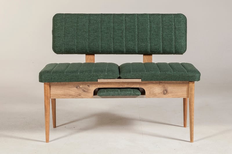 OSENDORF Bänk 85 cm Trä/natur/Grön - Möbler - Vardagsrum - Stolar & sittmöbler - Sittbänk - Bänk med ryggstöd