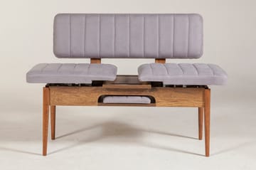 Shundrea Bänk 85 cm - Valnöt - Möbler - Vardagsrum - Stolar & sittmöbler - Sittbänk - Bänk med ryggstöd