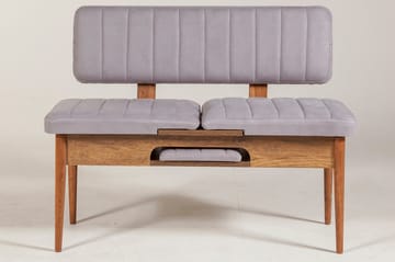 Shundrea Bänk 85 cm - Valnöt - Möbler - Vardagsrum - Stolar & sittmöbler - Sittbänk - Bänk med ryggstöd