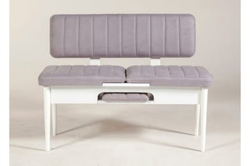 Shundrea Bänk 85 cm - Vit - Möbler - Vardagsrum - Stolar & sittmöbler - Sittbänk - Bänk med ryggstöd