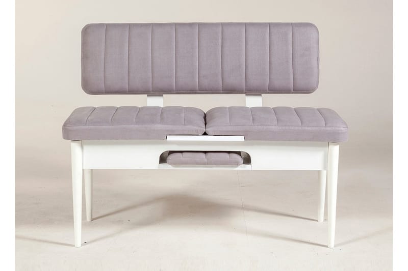 Shundrea Bänk 85 cm - Vit - Möbler - Vardagsrum - Stolar & sittmöbler - Sittbänk - Bänk med ryggstöd