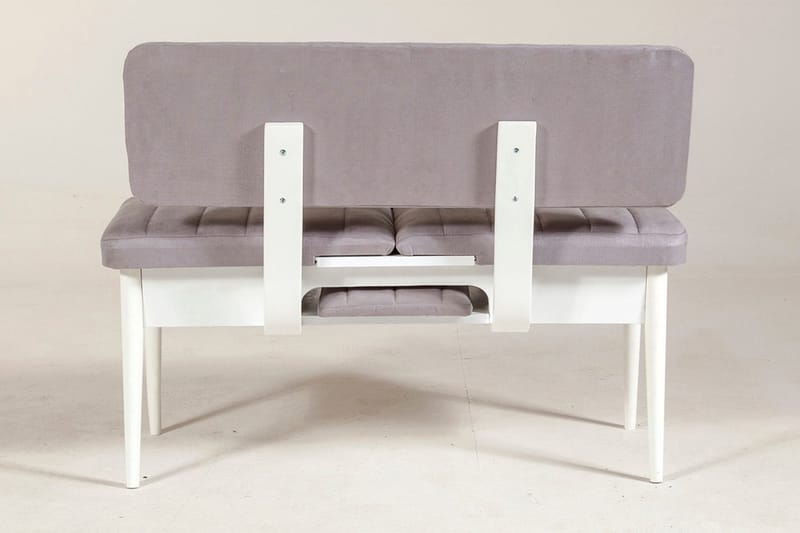 Shundrea Bänk 85 cm - Vit - Möbler - Vardagsrum - Stolar & sittmöbler - Sittbänk - Bänk med ryggstöd