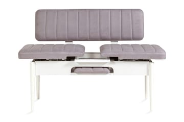 Shundrea Bänk 85 cm - Vit - Möbler - Vardagsrum - Stolar & sittmöbler - Sittbänk - Bänk med ryggstöd