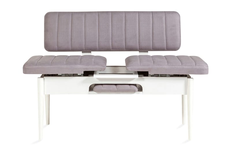 Shundrea Bänk 85 cm - Vit - Möbler - Vardagsrum - Stolar & sittmöbler - Sittbänk - Bänk med ryggstöd