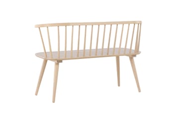 Sittbänk med ryggstöd Venture Home Bobby Sittbänk 120 cm Whitewash Whitewash - Möbler - Vardagsrum - Stolar & sittmöbler - Sittbänk - Bänk med ryggstöd