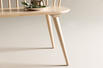 Sittbänk med ryggstöd Venture Home Bobby Sittbänk 120 cm Whitewash Whitewash - M öbler - Vardagsrum - Stolar & sittmöbler - Sittbänk - Bänk med ryggstöd