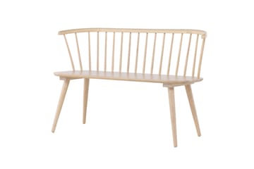 Sittbänk med ryggstöd Venture Home Bobby Sittbänk 120 cm Whitewash Whitewash - Möbler - Vardagsrum - Stolar & sittmöbler - Sittbänk - Bänk med ryggstöd