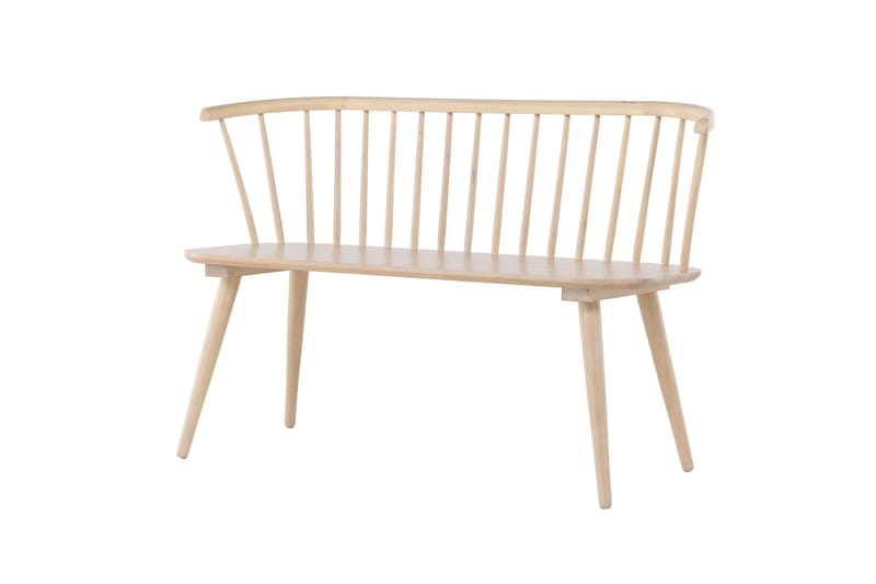 Sittbänk med ryggstöd Venture Home Bobby Sittbänk 120 cm Whitewash Whitewash - Möbler - Vardagsrum - Stolar & sittmöbler - Sittbänk - Bänk med ryggstöd