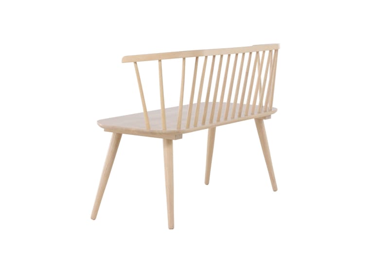 Sittbänk med ryggstöd Venture Home Bobby Sittbänk 120 cm Whitewash Whitewash - Möbler - Vardagsrum - Stolar & sittmöbler - Sittbänk - Bänk med ryggstöd