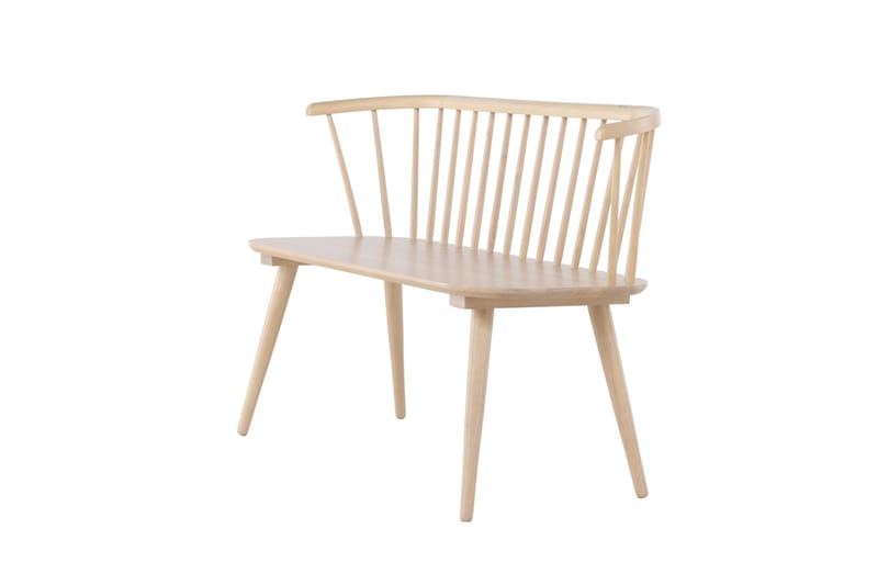 Sittbänk med ryggstöd Venture Home Bobby Sittbänk 120 cm Whitewash Whitewash - Möbler - Vardagsrum - Stolar & sittmöbler - Sittbänk - Bänk med ryggstöd