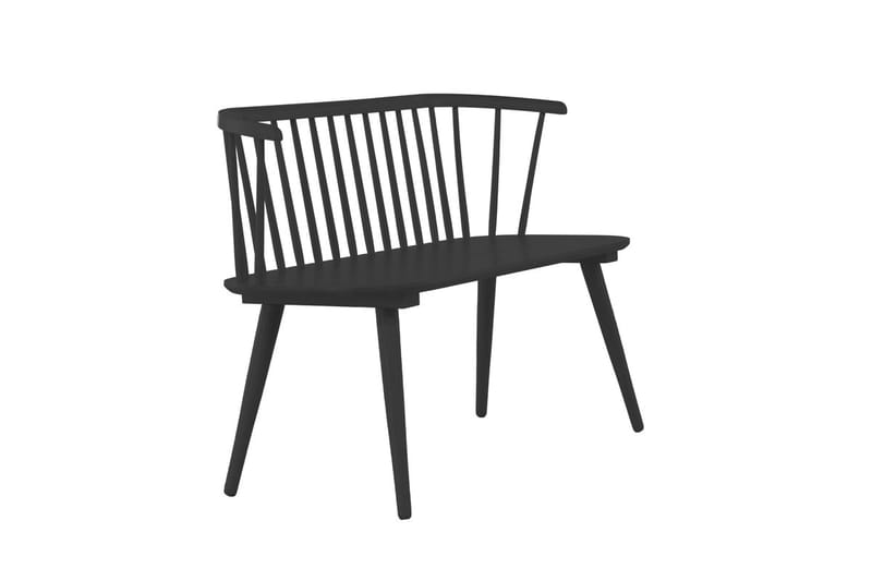 Soffbänk Bobby 120 cm i Trä - Svart - Möbler - Vardagsrum - Stolar & sittmöbler - Sittbänk - Bänk med ryggstöd