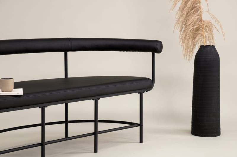 Stallhagen x Josefin Lustig Sittbänk 165 cm - Svart - Möbler - Vardagsrum - Stolar & sittmöbler - Sittbänk - Bänk med ryggstöd