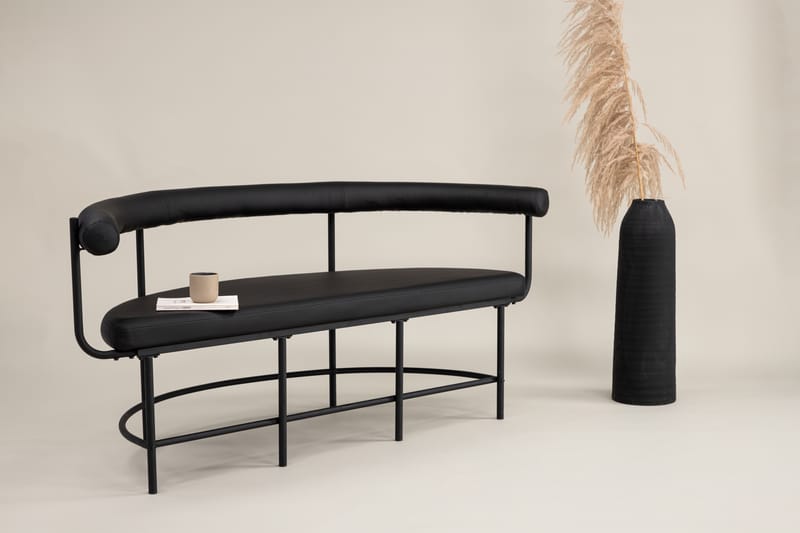 Stallhagen x Josefin Lustig Sittbänk 165 cm - Svart - Möbler - Vardagsrum - Stolar & sittmöbler - Sittbänk - Bänk med ryggstöd