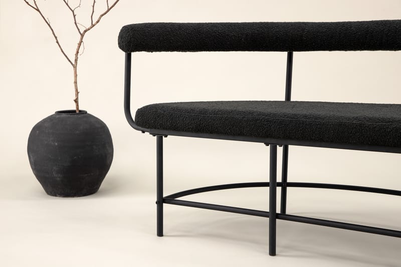 Stallhagen x Josefin Lustig Sittbänk 165 cm - Svart - Möbler - Vardagsrum - Stolar & sittmöbler - Sittbänk - Bänk med ryggstöd