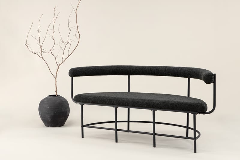 Stallhagen x Josefin Lustig Sittbänk 165 cm - Svart - Möbler - Vardagsrum - Stolar & sittmöbler - Sittbänk - Bänk med ryggstöd