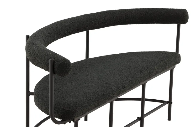 Stallhagen x Josefin Lustig Sittbänk 165 cm - Svart - Möbler - Vardagsrum - Stolar & sittmöbler - Sittbänk - Bänk med ryggstöd