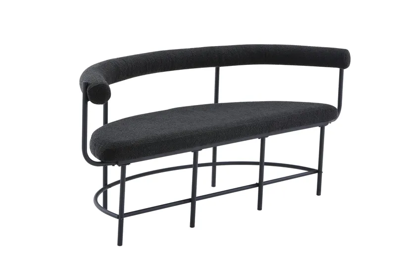 Stallhagen x Josefin Lustig Sittbänk 165 cm - Svart - Möbler - Vardagsrum - Stolar & sittmöbler - Sittbänk - Bänk med ryggstöd