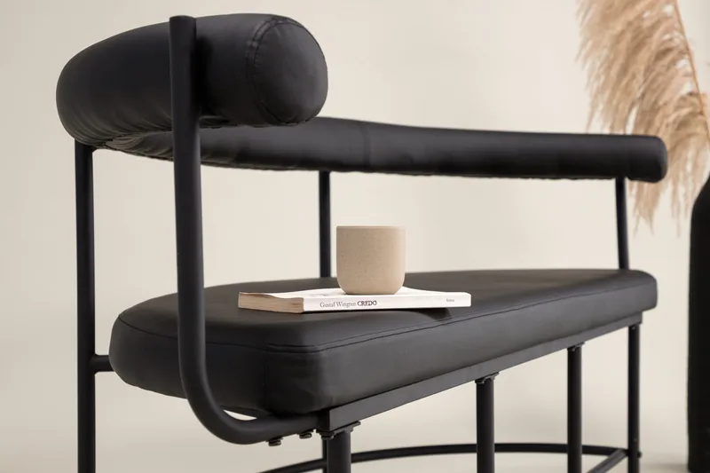 Stallhagen x Josefin Lustig Sittbänk 165 cm - Svart - Möbler - Vardagsrum - Stolar & sittmöbler - Sittbänk - Bänk med ryggstöd