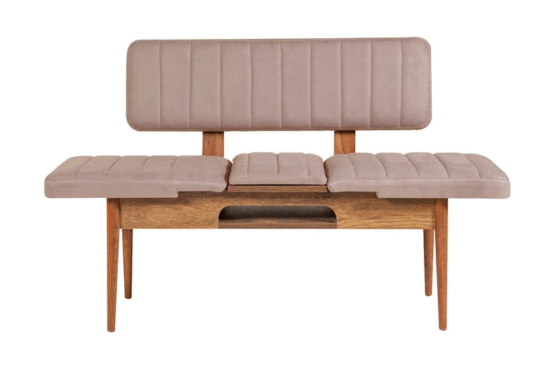 Valsot Sittbänk 110 cm, Mörkbrun/Grå