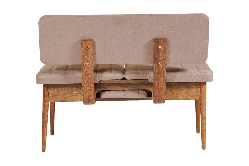 Valsot Sittbänk 110 cm - Mörkbrun/Grå - Möbler - Vardagsrum - Stolar & sittmöbler - Sittbänk - Bänk med ryggstöd