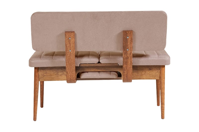 Valsot Sittbänk 110 cm - Mörkbrun/Grå - Möbler - Vardagsrum - Stolar & sittmöbler - Sittbänk - Bänk med ryggstöd