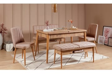 Valsot Sittbänk 110 cm - Trä/natur/Grå - Möbler - Vardagsrum - Stolar & sittmöbler - Sittbänk - Bänk med ryggstöd