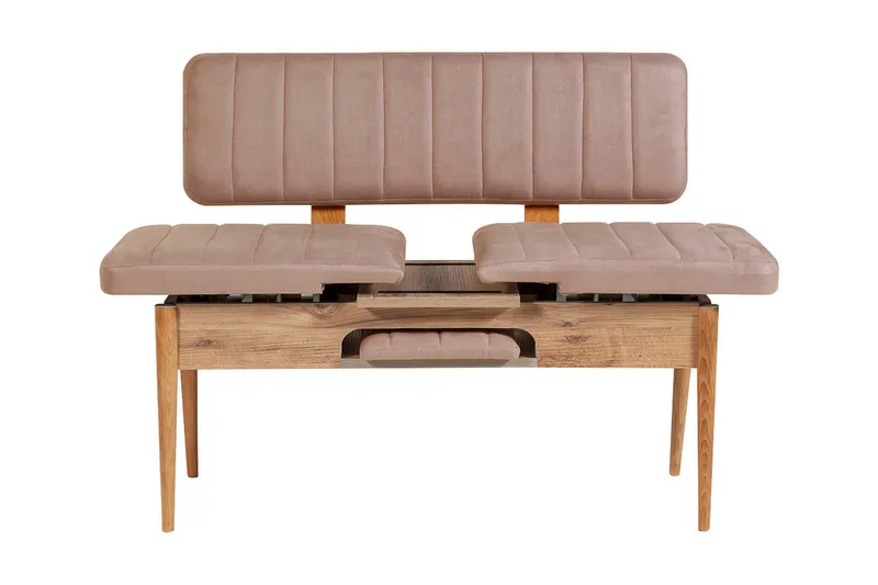 Valsot Sittbänk 110 cm - Trä/natur/Grå - Möbler - Vardagsrum - Stolar & sittmöbler - Sittbänk - Bänk med ryggstöd