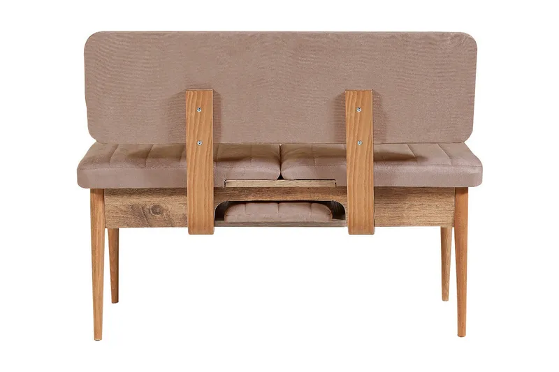 Valsot Sittbänk 110 cm - Trä/natur/Grå - Möbler - Vardagsrum - Stolar & sittmöbler - Sittbänk - Bänk med ryggstöd