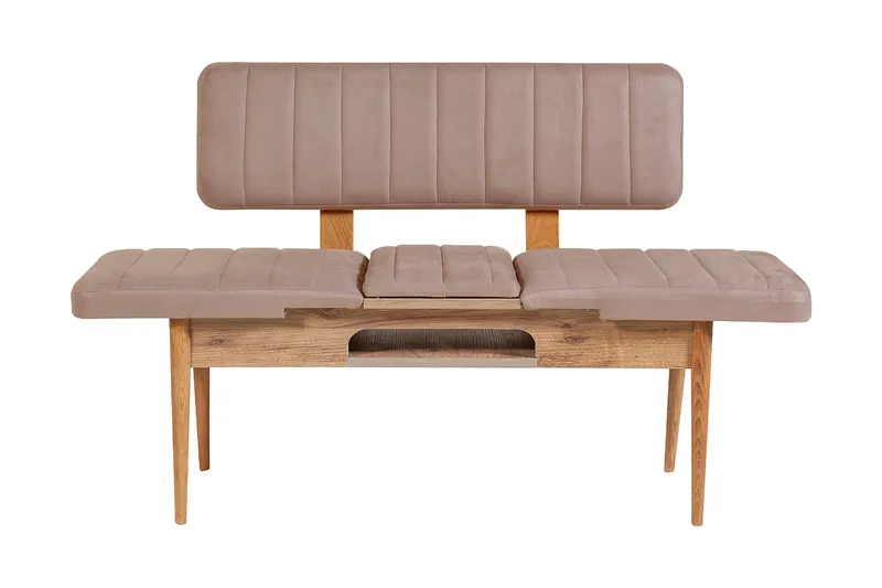 Valsot Sittbänk 110 cm - Trä/natur/Grå - Möbler - Vardagsrum - Stolar & sittmöbler - Sittbänk - Bänk med ryggstöd