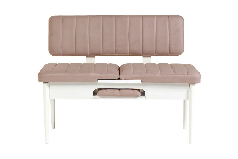 Valsot Sittbänk 110 cm - Vit/Grå - Möbler - Vardagsrum - Stolar & sittmöbler - Sittbänk - Bänk med ryggstöd