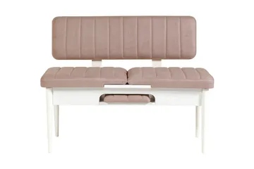 Valsot Sittbänk 110 cm - Vit/Grå - Möbler - Vardagsrum - Stolar & sittmöbler - Sittbänk - Bänk med ryggstöd
